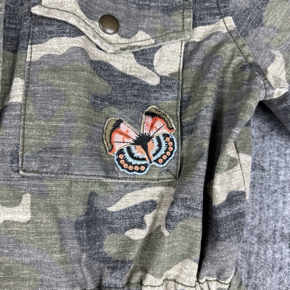 GAP Jacket Women XS Green Camo Butterfly Utility Military Grunge - Picture 7 of 16
